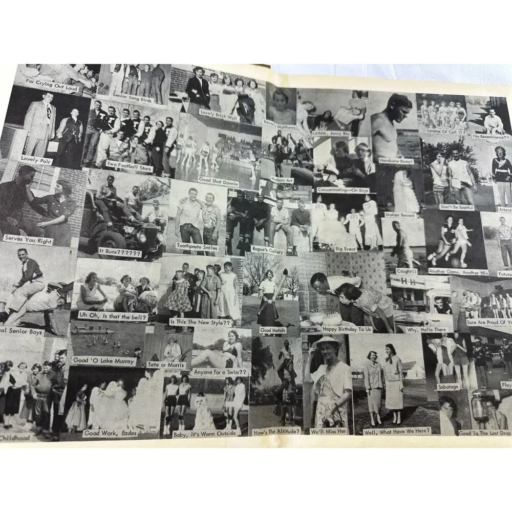 1955 Tiger Tales Tuttle High School Tuttle Oklahoma OK Yearbook Hardcover